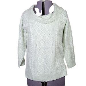 No Comment Textured Off-the-Shoulder Sweater Sz XL